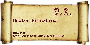 Drótos Krisztina névjegykártya