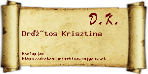 Drótos Krisztina névjegykártya