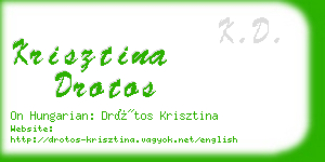 krisztina drotos business card